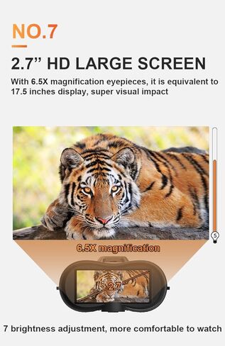 for Binoculars Professional |360P Night Vision Enhancement| 3D Night Vision VR Telescope |8X Digital Zoom| Starlight-Level Sensor |Head-Mounted in Kuwait