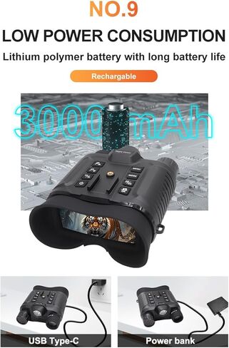 for Binoculars Professional |360P Night Vision Enhancement| 3D Night Vision VR Telescope |8X Digital Zoom| Starlight-Level Sensor |Head-Mounted in Kuwait