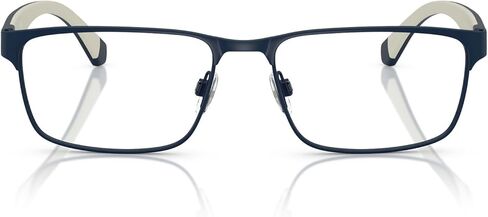 Emporio Armani Men's EA1105 Rectangular Sunglasses, Matte Black/Demo Lens, 56 mm in Kuwait