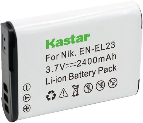 استبدال بطارية Kastar لبطاريات EN-EL23، وبطارية ENEL23، وشاحن MH-67 وCoolpix P600، وP610 S810c، وP900 للكاميرات الرقمية in Kuwait