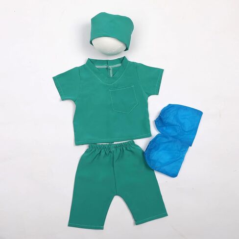 Newborn Doctor Costume Photography Clothes Cos-Play Costume Shirt Hat Pants Photo Props Baby Photo Bodysuit in Kuwait