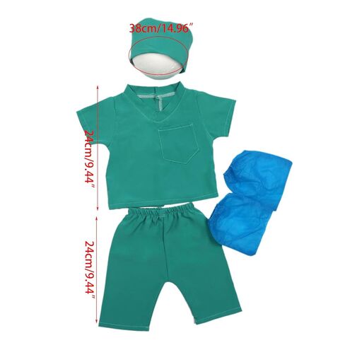 Newborn Doctor Costume Photography Clothes Cos-Play Costume Shirt Hat Pants Photo Props Baby Photo Bodysuit in Kuwait