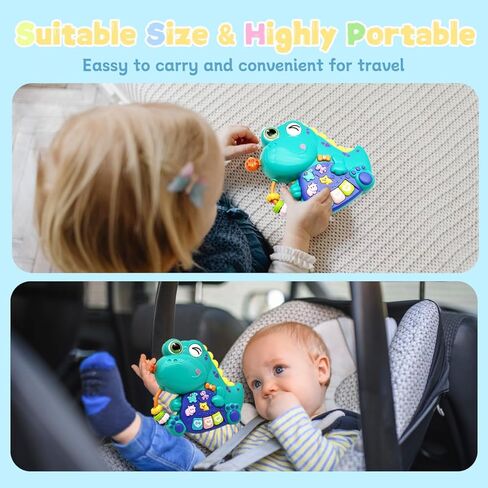 Baby Musical Toys for 1 Year Old Boys and Girls, Piano Keyboard Light Up Musical Toys for Toddlers 1-3 , Early Learning Educational Infant Toys Gifts for 12-18 Months (Dinosaur) in Kuwait
