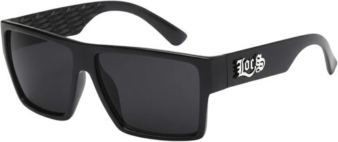 Locs 91105 Black Sunglasses | Authentic Gangster Flat Top Lowrider Maddogger Shades in Kuwait