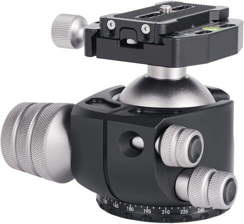 GOWENIC Heavy Duty Tripod Ball Head, Accurate Control, 55mm Oversized Metal Ball, with Dual U Slots and a 360 Panoramic Base, for DSLR Camera Telescope in Kuwait