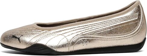 حذاء رياضي نسائي من Puma Catch Soleil Ballerina ميتاليك، Puma Gold PUMA Black، 8 in Kuwait