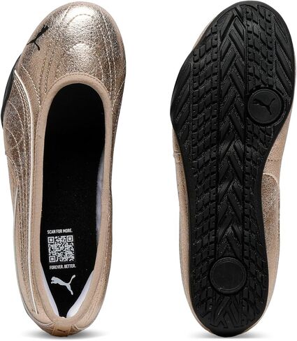 حذاء رياضي نسائي من Puma Catch Soleil Ballerina ميتاليك، Puma Gold PUMA Black، 8 in Kuwait