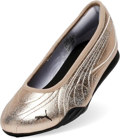 حذاء رياضي نسائي من Puma Catch Soleil Ballerina ميتاليك، Puma Gold PUMA Black، 8 in Kuwait