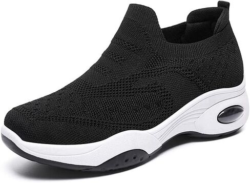 Women's Casual Shoes Breathable Casual Shoes Thick-Soled Mesh Slip on Shoes in Kuwait