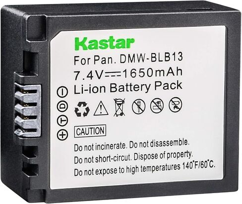 استبدال بطارية Kastar لباناسونيك DMW-BLB13 DMW-BLB13E DMW-BLB13PP، شاحن باناسونيك DE-A49 وكاميرا باناسونيك لوميكس DMC-G1 DMC-G2 DMC-G10 DMC-G10K DMC-GF1 DMC-GH1 in Kuwait