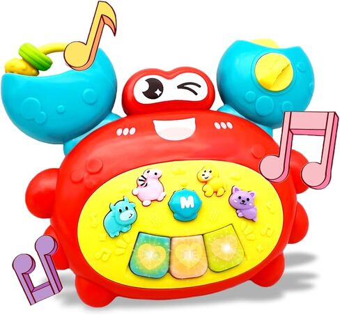 Baby Musical Toys for 1 Year Old Boys and Girls, Piano Keyboard Light Up Musical Toys for Toddlers 1-3 , Early Learning Educational Infant Toys Gifts for 12-18 Months (Dinosaur) in Kuwait