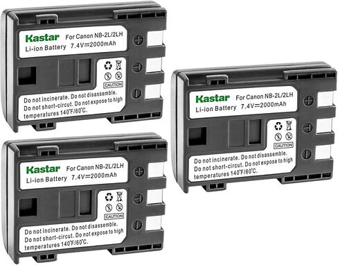 استبدال بطارية Kastar NB-2L / NB-2LH لكاميرا Canon PowerShot S80، VIXIA HF R10 HFR10، VIXIA HF R100 HFR100، VIXIA HF R11 HFR11، VIXIA HG10، VIXIA HV20، VIXIA HV30، VIXIA HV40، ZR100 in Kuwait