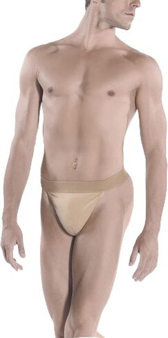Wear Moi Narrow Dancebelt, Elastic Cotton Jockstraps, Beige in Saudi Arabia