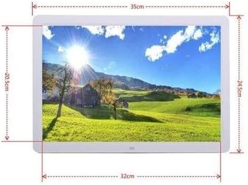 إطار صور رقمي مقاس 15 بوصة مع شاشة LED عالية الدقة مقاس 1280X800، تدوير تلقائي، تشغيل الفيديو/الموسيقى، مفتاح الوقت، جهاز التحكم عن بعد in Kuwait