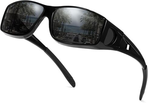 Myiaur Over Glasses Sunglasses for Men Women, Polarized Fit Over Sunglasses UV400 Protection, Anti Glare for Driving Outdoors in Saudi Arabia