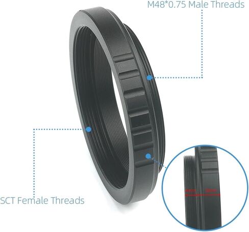 SCT أنثى إلى M48x0.75mm ذكر الموضوع T حلقة محول تلسكوب المواضيع محول-#90734 in Kuwait