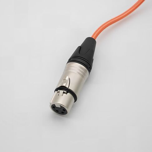 كابل D-Tap to XLR أنثى ذو 4 دبابيس ملفوف بالطاقة بزاوية قائمة لسوني فينيسيا F5/F55، بلاك ماجيك URSA Mini Pro، باناسونيك فاريكام، برتقالي in Kuwait
