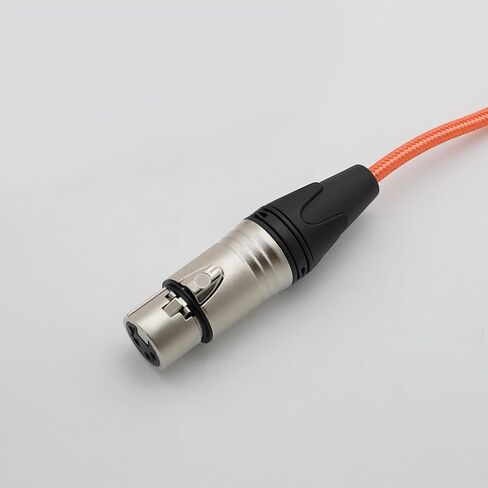 كابل D-Tap to XLR أنثى ذو 4 دبابيس ملفوف بالطاقة بزاوية قائمة لسوني فينيسيا F5/F55، بلاك ماجيك URSA Mini Pro، باناسونيك فاريكام، برتقالي in Kuwait