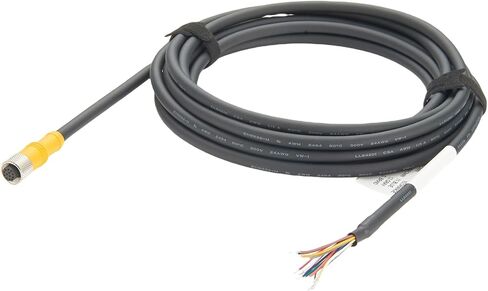 كابل M12 12Pin أنثى إلى Flying Lead Breakout Cable GPIO Power I/O Trigger كابل كاميرا صناعي متوافق مع Congnex CCB-PWRIO-05 in-Sight 2000 5000 7000 8000 Series (5M/16.4FT) in Kuwait