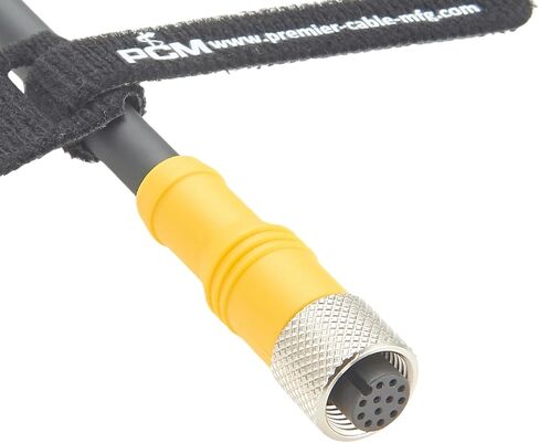 كابل M12 12Pin أنثى إلى Flying Lead Breakout Cable GPIO Power I/O Trigger كابل كاميرا صناعي متوافق مع Congnex CCB-PWRIO-05 in-Sight 2000 5000 7000 8000 Series (5M/16.4FT) in Kuwait