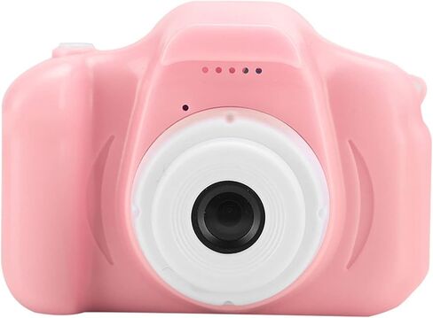 flexman 5V Digital Camera, 0.3MP Portable Mini Kids Camera with 32GB Card, 2.0in TFT Screen, 400mah Battery, 100° Angle Fixed Lens, Built in Photo Frames, for Students Girls (Red) in Saudi Arabia