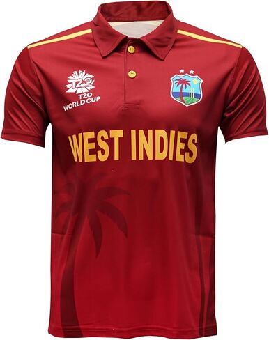قميص جزر الهند الغربية ODI للكريكيت Worldcup T20 in Kuwait