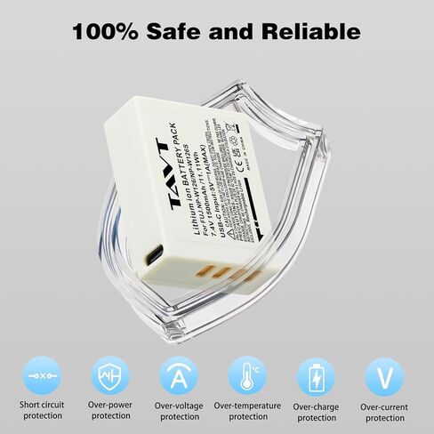 2 Pcs 1500mAh NP-W126 NP-W126s Rechargerable Battery with USB-C Input, for Fujifilm XM5, X100VI, X100V, XS10, XT50, XT30, XT30ii,XT30iii, XT20, XE4, A5 in Kuwait