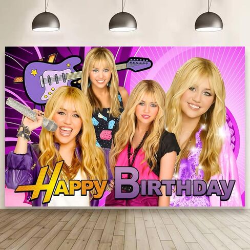 Hannah Montana Birthday Backdrop Party Supplies for Hannah Montana Themed Party Decorations(5x3ft) in Kuwait