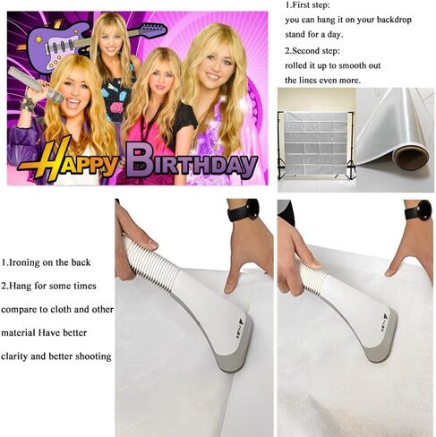 Hannah Montana Birthday Backdrop Party Supplies for Hannah Montana Themed Party Decorations(5x3ft) in Kuwait