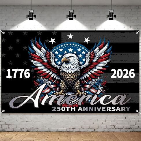 الأمريكية 1776-2026 خلفية 71 × 43 بوصة 250 عامًا أمريكا خلفية راية خلفية الذكرى 250 لعيد الاستقلال الأمريكي في الرابع من يوليو ديكور الحفلات المنزلية في الهواء الطلق لوازم الزينة الوطنية in Kuwait