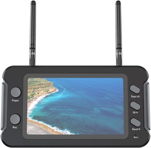 شاشة FPV مقاس 4.3 بوصة 800 × 480 IPS 5.8 جيجا هرتز شاشة استقبال الطائرة بدون طيار مع بطارية مدمجة DVR 40CH لطائرة RC FPV Drone Quadcopte in Kuwait