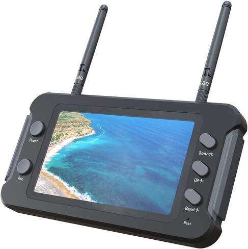 شاشة FPV مقاس 4.3 بوصة 800 × 480 IPS 5.8 جيجا هرتز شاشة استقبال الطائرة بدون طيار مع بطارية مدمجة DVR 40CH لطائرة RC FPV Drone Quadcopte in Kuwait