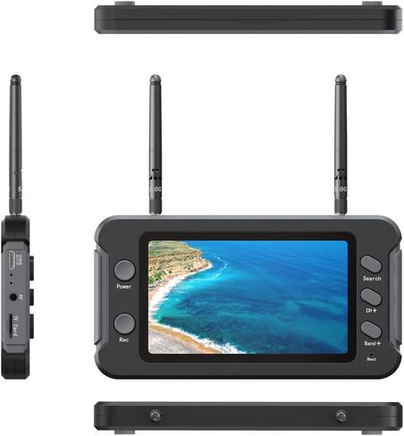 شاشة FPV مقاس 4.3 بوصة 800 × 480 IPS 5.8 جيجا هرتز شاشة استقبال الطائرة بدون طيار مع بطارية مدمجة DVR 40CH لطائرة RC FPV Drone Quadcopte in Kuwait
