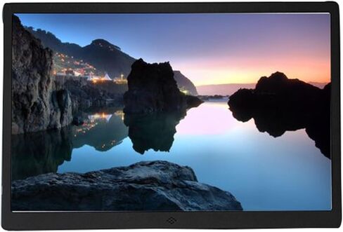15 Inch Metal Digital Photo Frame LCD High Definition Screen Loop Play Pictures and Videos Advertising Machine (Black) in Saudi Arabia