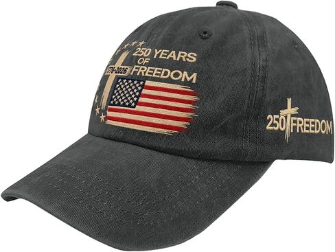 US 250 Years Freedoms 1776-2026 250th Birthday Embroidered Hats Garde Cap for Him in Saudi Arabia