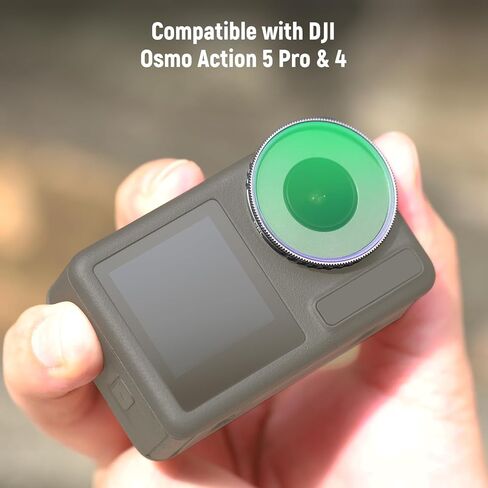 مرشح CPL من NEEWER متوافق مع DJI Osmo Action 5 Pro & Action 4، مرشح عدسات مستقطبة دائرية قابلة للتعديل، متعدد الطبقات من الزجاج البصري عالي الدقة ذو إطار نحيف لكاميرا الحركة، FL-N49 in Kuwait