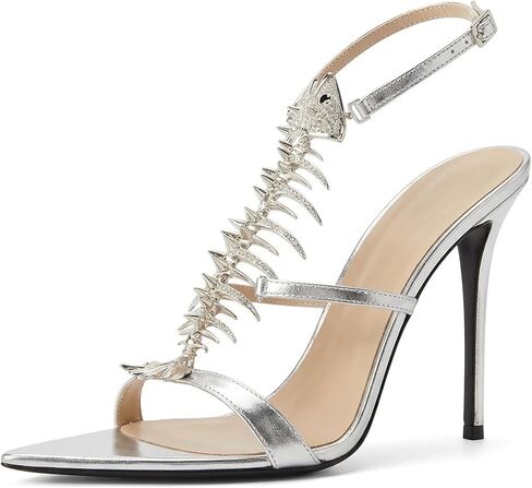 Strappy الكعوب للنساء خنجر صندل كعب عالٍ هيكل السمكة حجر الراين أشار المفتوحة تو فستان مثير حفل زفاف المصارع الكعوب in Kuwait