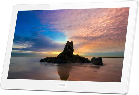 إطارات الصور الرقمية إطار صور سحابي ذكي مقاس 10 بوصة مع اتصال WiFi، دقة 1280 × 800 شاشة HD IPS مزخرفة، لون أبيض in Kuwait