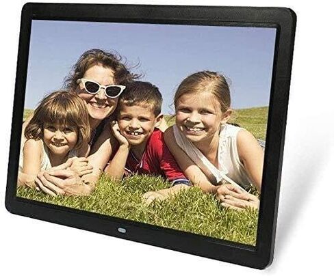 إطار صور رقمي، شاشة عالية الدقة، دعم متعدد الصيغ، USB/Sd/صوت، ساعة تقويم، تصميم أنيق باللون الأبيض أو الأسود، عرض إعلاني in Kuwait