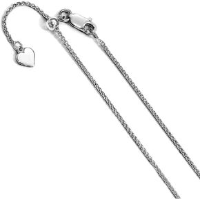 JewelryWeb 1.3mm 925 الفضة الاسترليني قابل للتعديل سلسلة Spiga القمح - 30 بوصة in Saudi Arabia