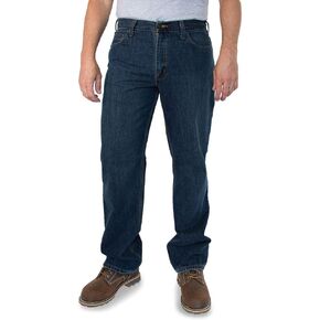 Carhartt Men's Big & Tall Relaxed Fit Fleece-Lined 5-Pocket Jean, Blue Ridge, 48 x 30 in Saudi Arabia