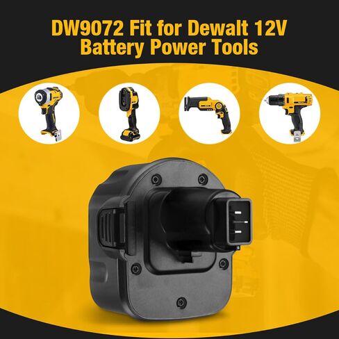 فيرست بور بطارية مطورة 9.6 فولت 3700 مللي امبير في الساعة من ديوالت ان اي سي دي DW9061 DW9062 DW952 DW9.6 فولت متوافقة مع جميع ادوات ديوالت الكهربائية 9.6 فولت in Kuwait