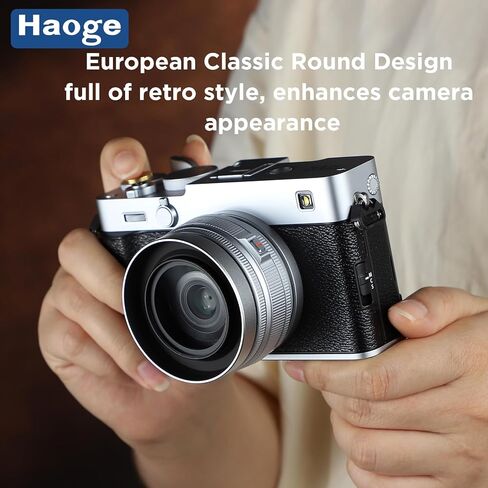 غطاء عدسة معدني دائري Haoge LH-XE539-S+UV-39 + طقم فلتر للأشعة فوق البنفسجية 39 مم لعدسة Fujifilm XF 23mm f2.8 Fujinon XF 27mm f2.8 R WR على طقم جسم الكاميرا XE5 بتصميم رفيع للغاية in Kuwait