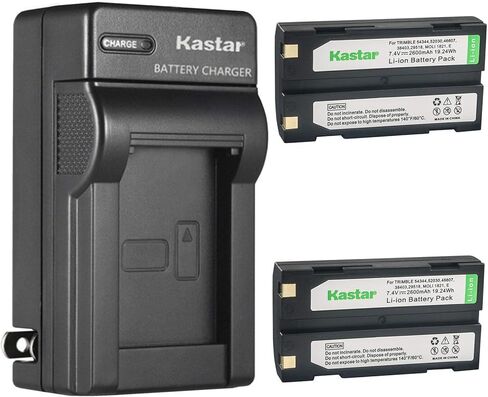 قطعة واحدة من بطارية Ei-D-Li1 وشاحن حائط تيار متردد من Kastar بديلة لـ Pentax D-Li1، Ei-D-Li1، EI-D-BC1، DPE004، EI-2000، EI2000، FINECAM S3R، Molicel 1821، 1821E in Kuwait