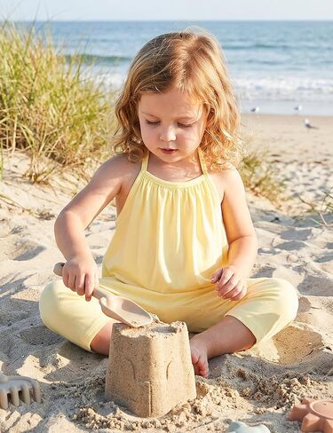 Toddler Girl Clothes Backless Strap Slouch Romper Cute Halter Jumpsuit Pants With Pockets Summer One Piece Outfit in Saudi Arabia