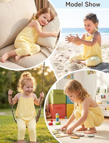 Toddler Girl Clothes Backless Strap Slouch Romper Cute Halter Jumpsuit Pants With Pockets Summer One Piece Outfit in Saudi Arabia