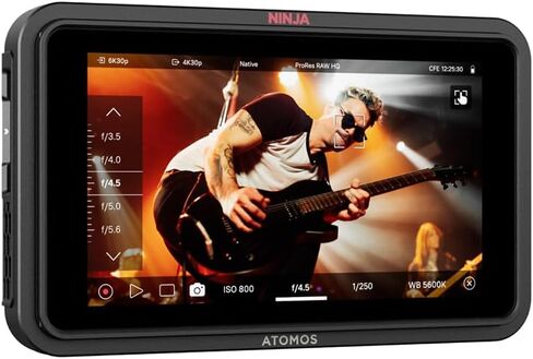 Atomos Ninja RAW: مسجل شاشة ProRes/ProRes RAW مع التحكم في الكاميرا لـ HDMI والكاميرات بدون مرآة مع بطاريات NP-F770 بقدرة 4400 مللي أمبير في الساعة ومجموعة شواحن مدمجة وقطعة قماش للتنظيف (5 عبوات) in Kuwait