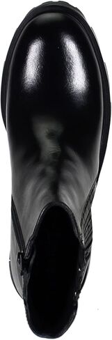 Diba True Womens Spice Berry Lug Round Toe Zippered Casual Boots Ankle Mid Heel 2-3" - Black in Saudi Arabia