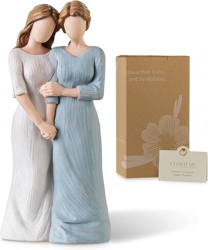 Mother of The Bride Gifts from Daughter: Mom Touches Bride's Cheek Wedding Figurine Keepsake for Mom on Wedding Day - Unique Mother's Day Birthday Present in Saudi Arabia