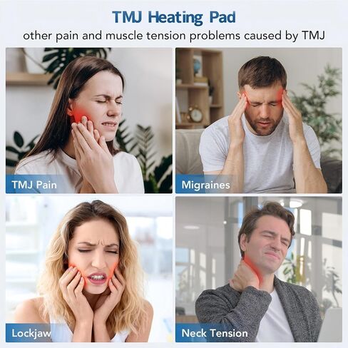 وسادة التدفئة لإغاثة TMJ ، وسادة تسخين الفك الكهربائي USB مع 3 إعدادات زمنية و 4 إعدادات لقضايا أسنان حكمة الفك ، وجراحة الفم والوجه ، معتمدة من UL/FCC (الأزرق) in Kuwait